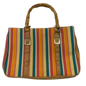Striped Multicolor Tote Bag